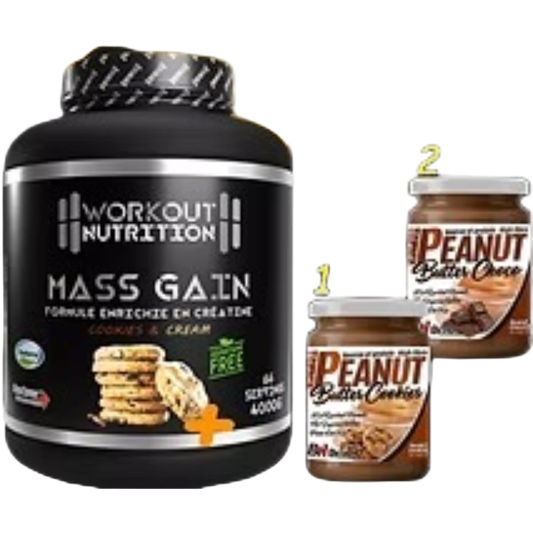 PACK MASS Gainer WKT 4kgs + Peanut butter 350g